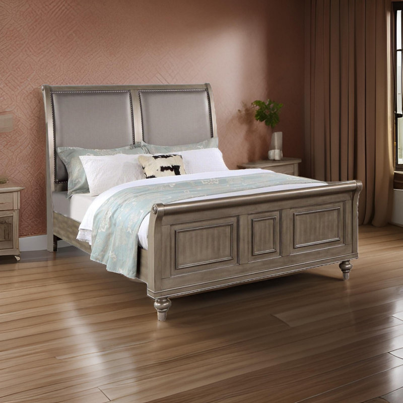 Lit plateforme tapissier Cardello, Grand