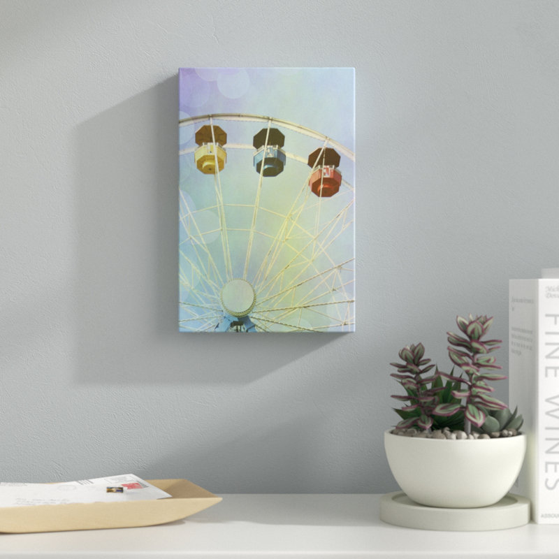 Rainbow Ferris Wheel IV by Sylvia Coomes - Graphic Art Print, 30cm H x 20cm W, Wrapped Canvas