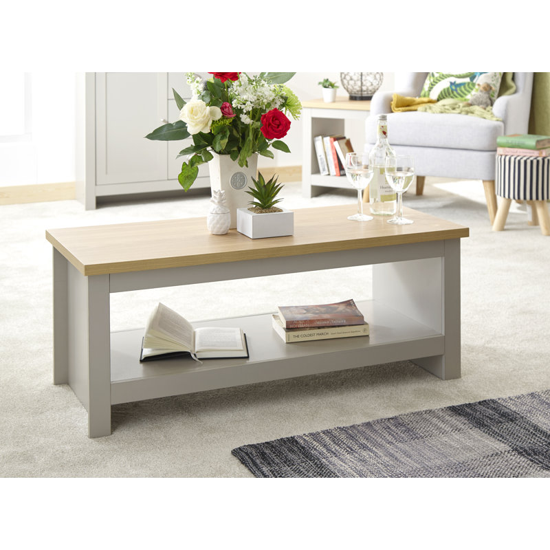 Loretta Sled Coffee Table, Soft Grey
