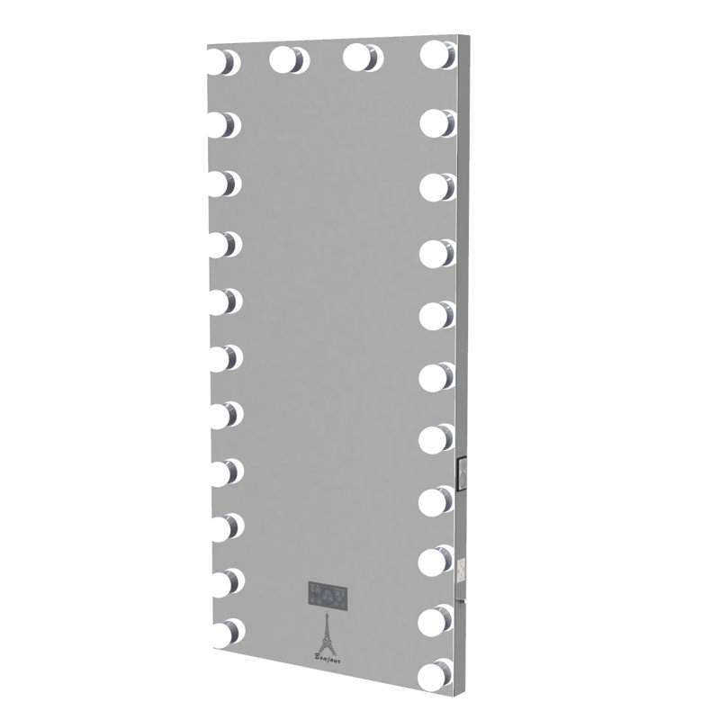 Metal Flat LED Mirror, Black