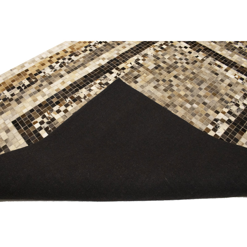 Performance Leather Geometric Indoor Rug