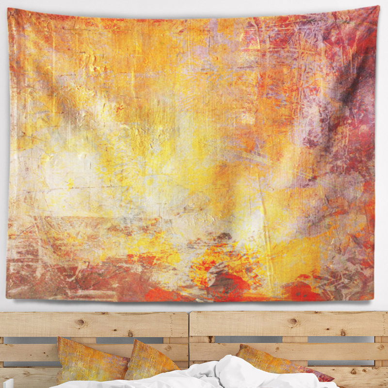 Tapisserie grunge de toile ambiante abstraite, H 50 po x l 60 po