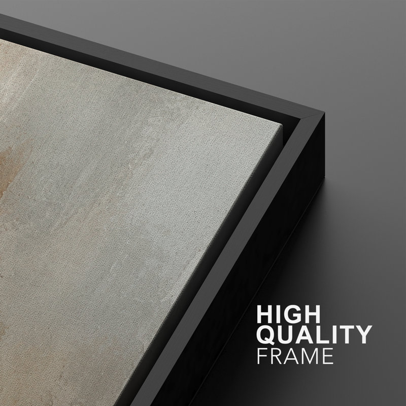Vertical Earth Tone Abstract Artwork, Living Room Pictures, Framed Canvas Giclee Print Wall Art, Black Floater Frame