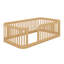 Structure de lit en bois avec clôture-223364307