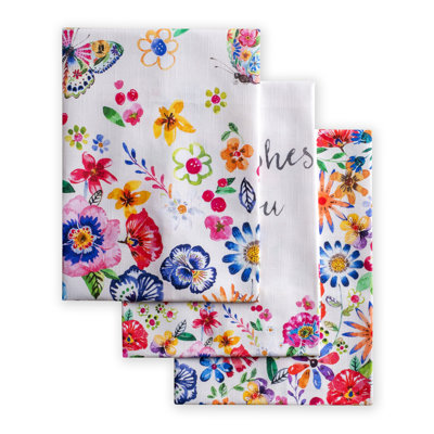 Ensemble de 3 serviettes à thé Happy