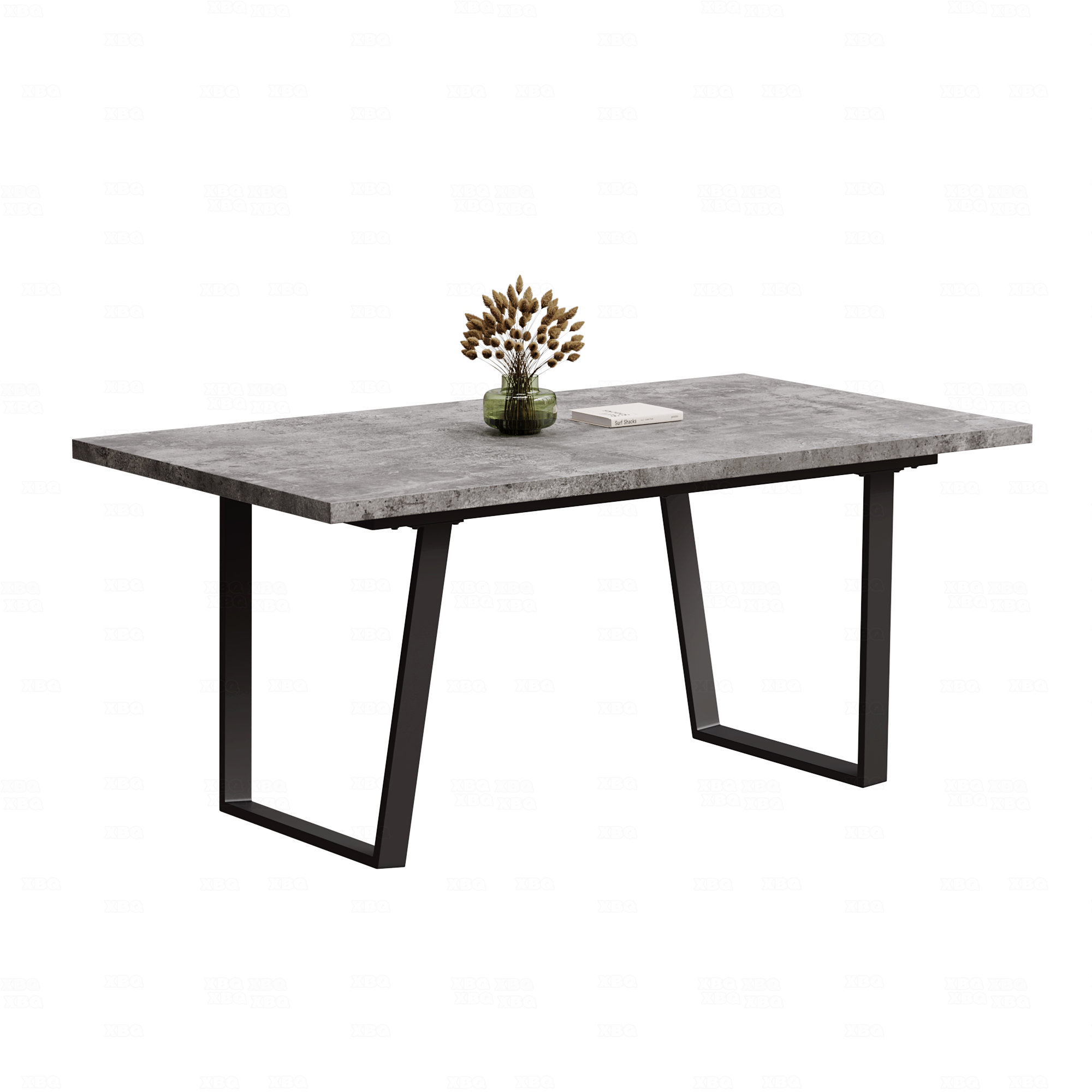 Ebern Designs 62.9" Rectangular Dining Table Mdf Dining Table, Simple ...