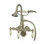 Robinet de baignoire à fixation murale à trois poignées avec douche à main à pattes Vintage