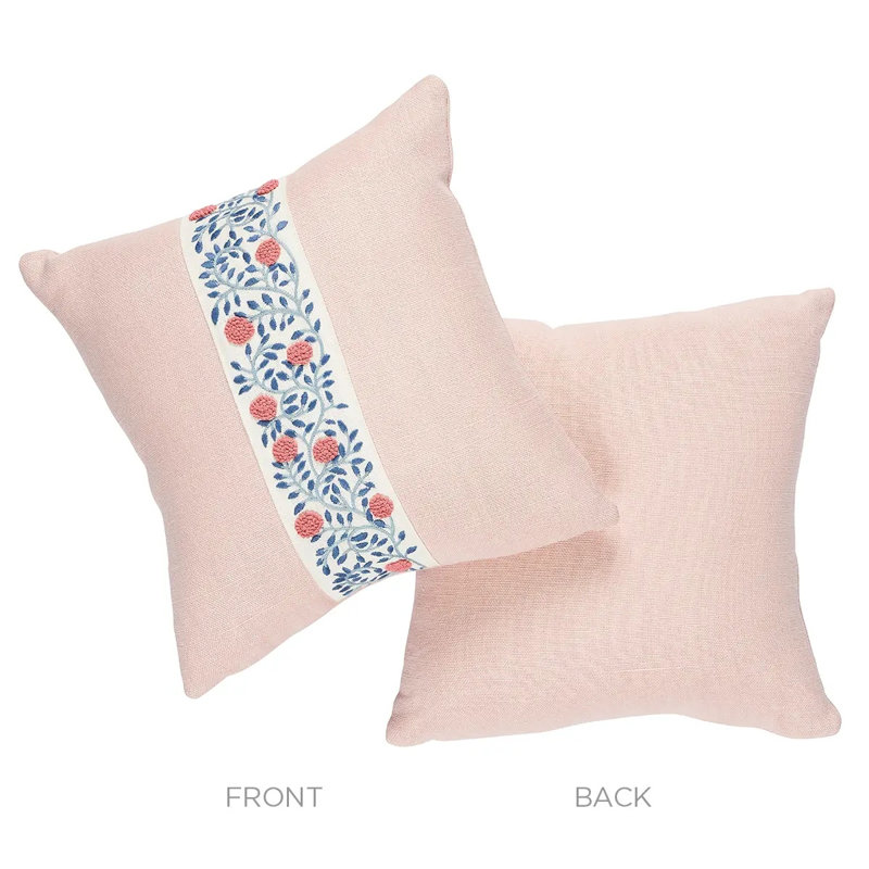 Ashoka Square Throw Pillow, 18" x 18", Citron/Blue