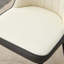 Ensemble de table et de chaises 5 pièces. Table de salle à manger circulaire en panneau de fibres à densité moyenne avec base en forme de sablier et 4 chaises-378704913
