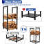 Petit support de rangement à bûches 2 niveaux pour foyer intérieur ou patio extérieur, noir