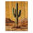 Cactus And The Desert Heat I - Floral Cactus Wood Wall Art - On Natural Pine Wood-484234500
