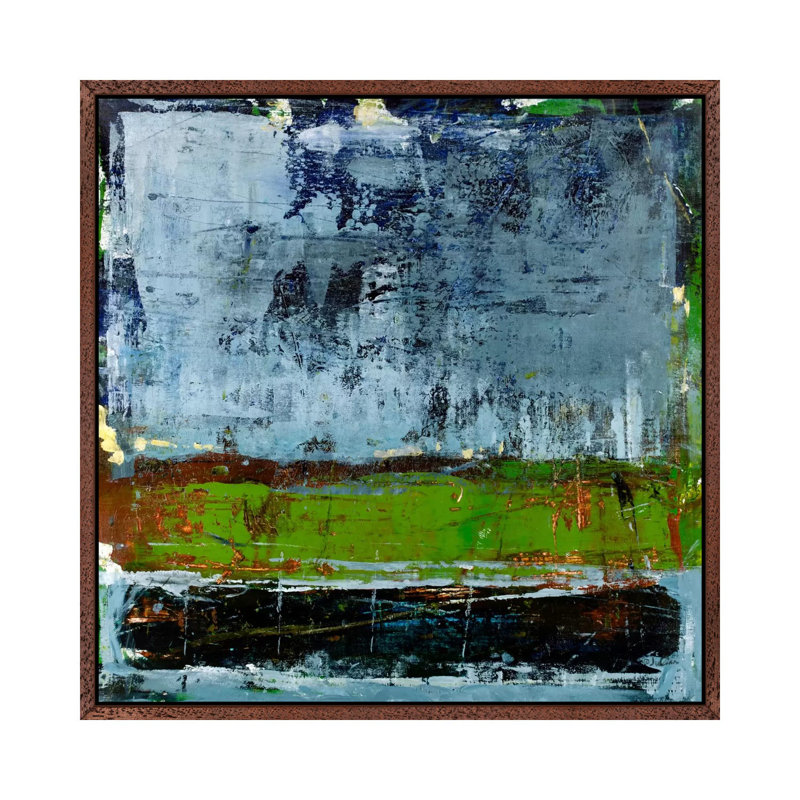 Intimate Space by Julian Spencer - Painting on Canvas, Classic Brown Wood Framed Canvas, 66.04 cm H x 66.04 cm W