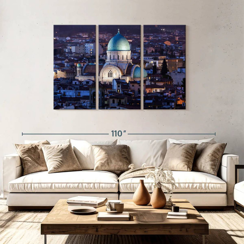 Nicci Great Synagogue Florence, 48" H x 74" W