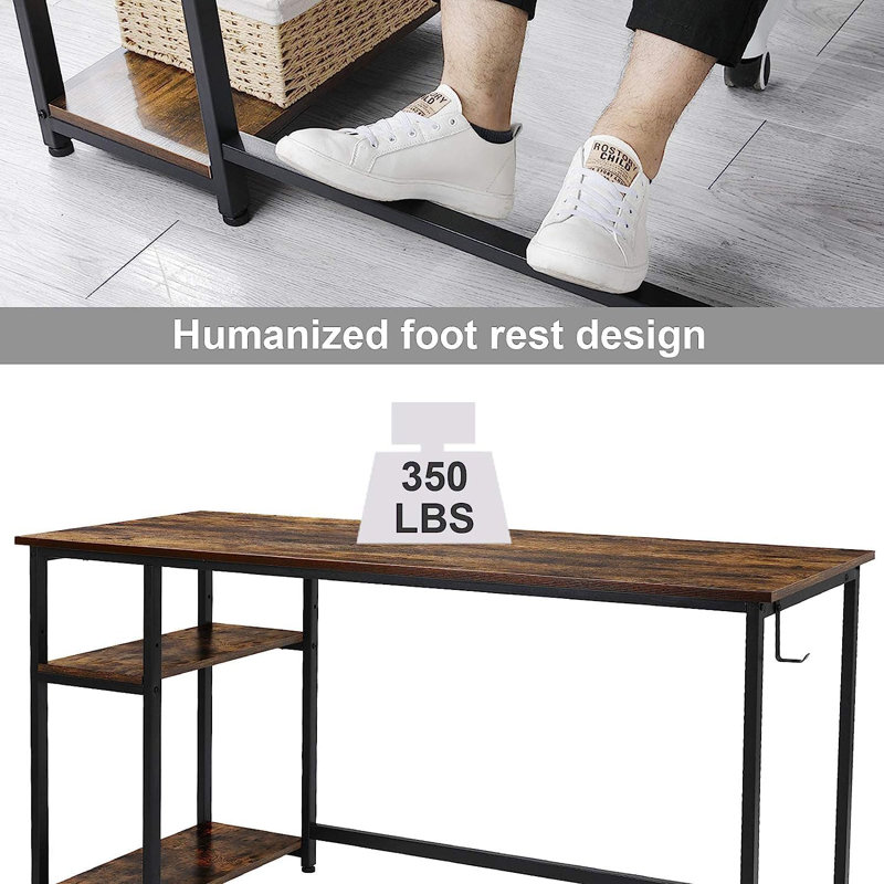 Alecxis Adjustable Solid Wood Writing Desk