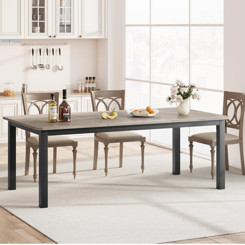 Table de salle à manger rectangulaire Amit L 78,7 po x l 35,4 po Amit, Gris