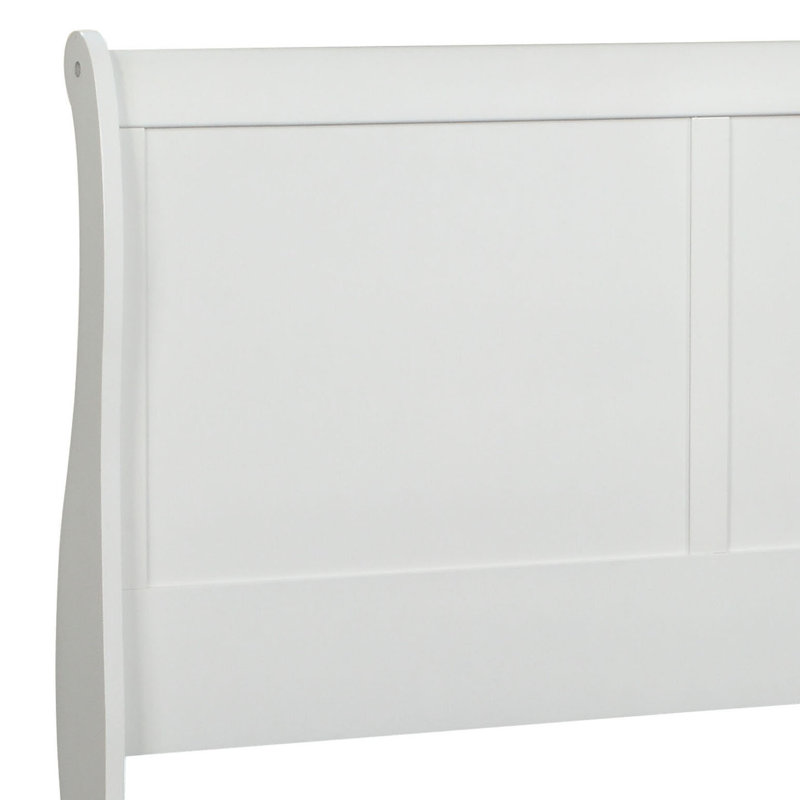 Lit à panneau Cavender, Simple, Blanc