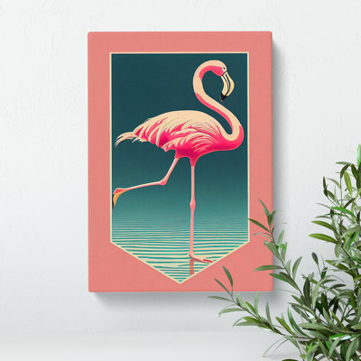 XC1022-2397X Happy Flamingo - Wrapped Canvas Print
