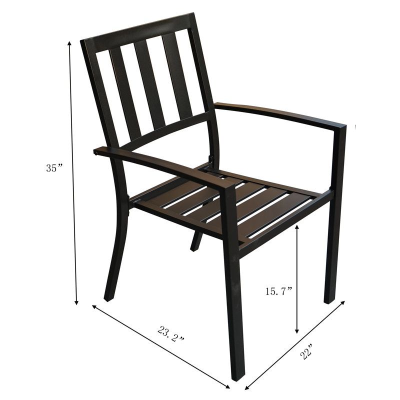 Chaise de patio empilable Sulgrave