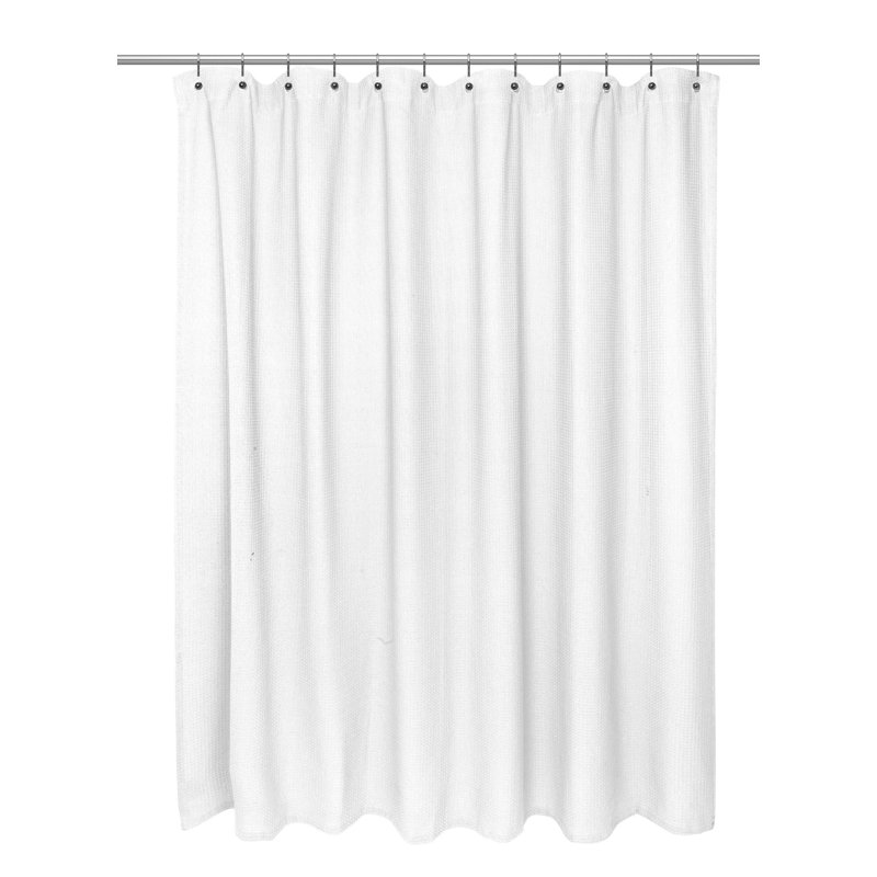 Cotton Shower Curtain, 72" H x 72" W, White