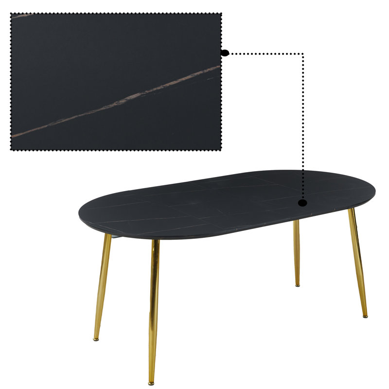 Table de cuisine extensible de 39,38 à 70,9 pouces de largeur, plateau de table en bois aggloméré avec pieds en métal