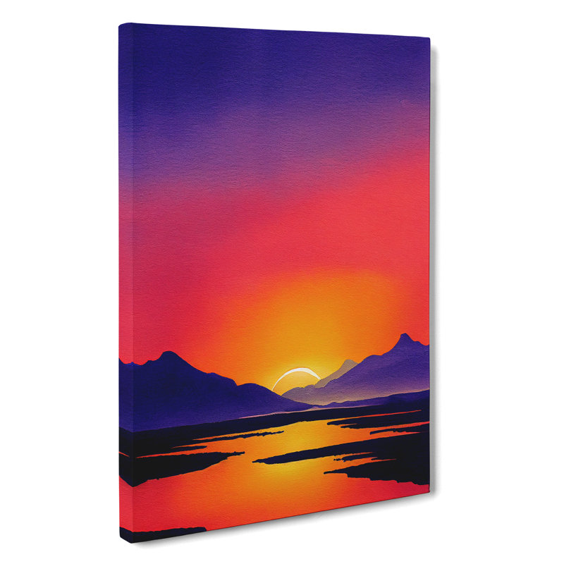 Mountain Sunset No.4 - Wrapped Canvas Print, 50cm H x 35cm W x 3cm D