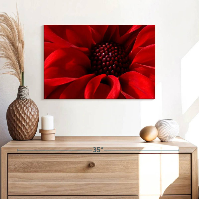 Harnek Red Flower Bloom, 24" H x 36" W