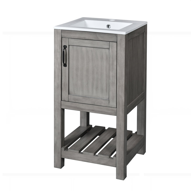 16" Bathroom Vanity Sink Combo for Small Space
