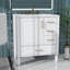 Meuble-lavabo de 30 pouces avec tablette intégrée, tiroir standard et tiroir long-599813101