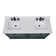 61'' Quartz Double Bathroom Vanity Top with Sink