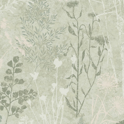 Superfresco Easy Organics Floral Metallic Wallpaper