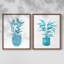 Watercolor House Plant III - reproduction encadrée de qualité supérieure - prête à être accrochée - aucun clou requis - aucun clou requis-213301129-213301130