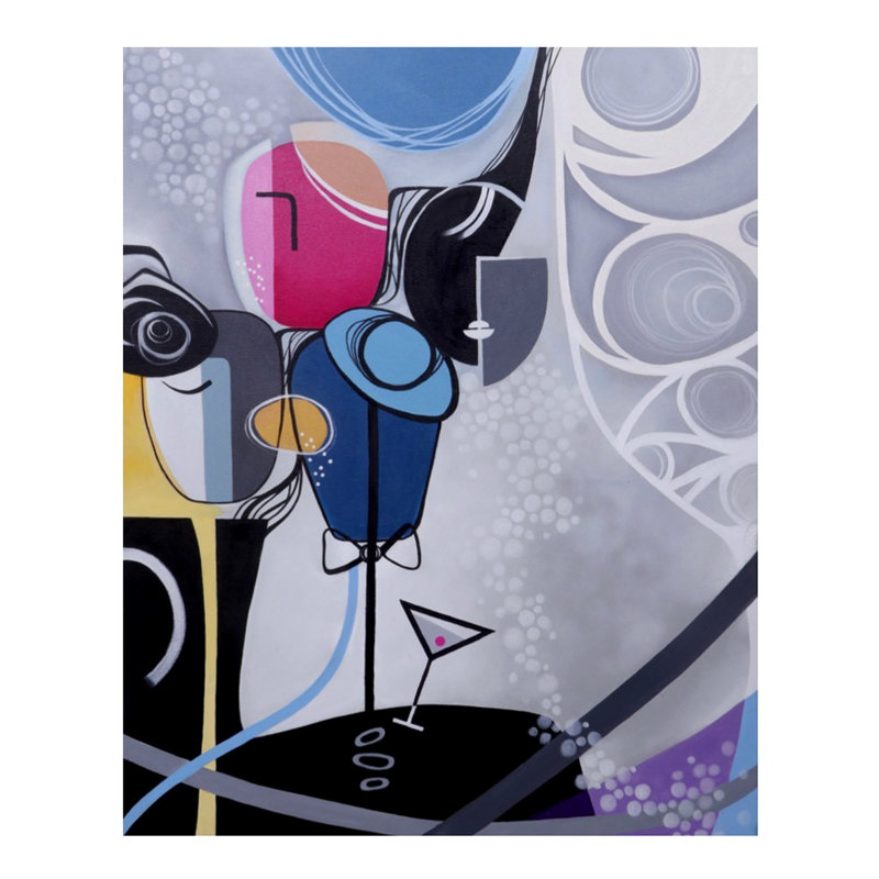 Jamboree | Huile sur toile | Décoration murale | Par Pooja Agarwal