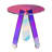 Round Iridescent Side Table, Snack used in Living Room, Acrylic End Table, Clear Rainbow Acrylic Coffee Table for Drink, Food, Bedroom, and Study