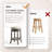 Kintzel Swivel Bar Stool with Footrest - 300 lb Capacity, Bonded Leather Upholstery, Adjustable Height for Counter/Bar, Industrial Swivel Mechanism, Floor Protectors-1951716993-1947712191