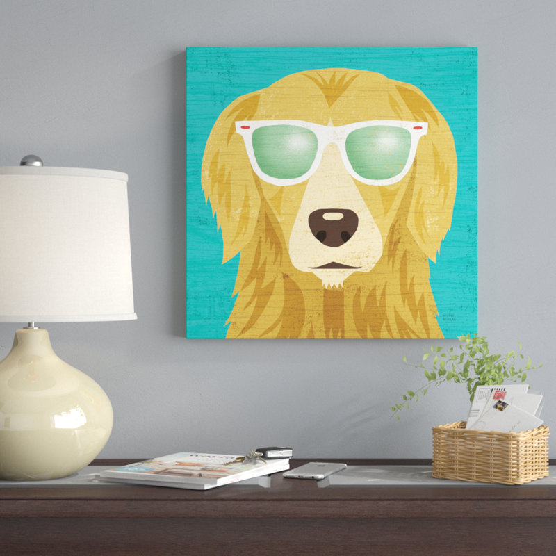 Beach Bums Golden I by Michael Mullan - No Frame Print on Canvas, 51cm H x 51cm W x 3.8cm D