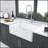 30 Inch Kitchen Sink Apron-Front White Ceramic Reversible Single Bowl Kitchen Farm Sinks
