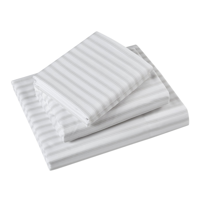 Jonathan Stripe Printed Microfiber Sheet Set, King Sheet Set + 1 Fitted Sheet + 2 Pillowcases