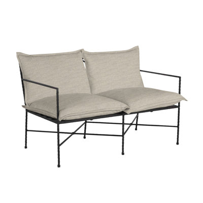 Italia 52" Wide Outdoor Loveseat with Cushions