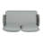 Mariano Steel Loveseat And Table, Off White+Grey-542076896-542076897