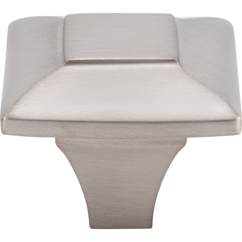 Alston 1 5/16" Length Square Knob, Brushed Satin Nickel