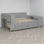 Lit de jour double avec lit gigogne, bureau, station de charge et rangement-144941439