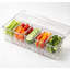 Plateau de service à condiments glacés à 5 compartiments avec couvercle, plateau de garniture portable pour l'extérieur