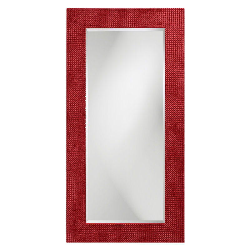 Hendrickson Rectangular Wall Mirror, Red