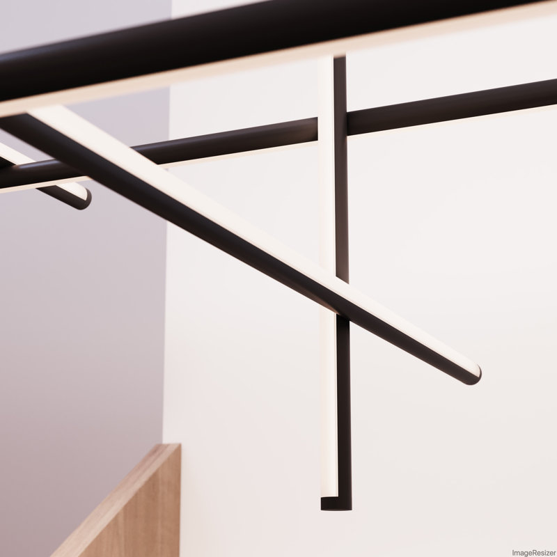 Labyrinth 1 - Light LED Chandelier, Satin Black
