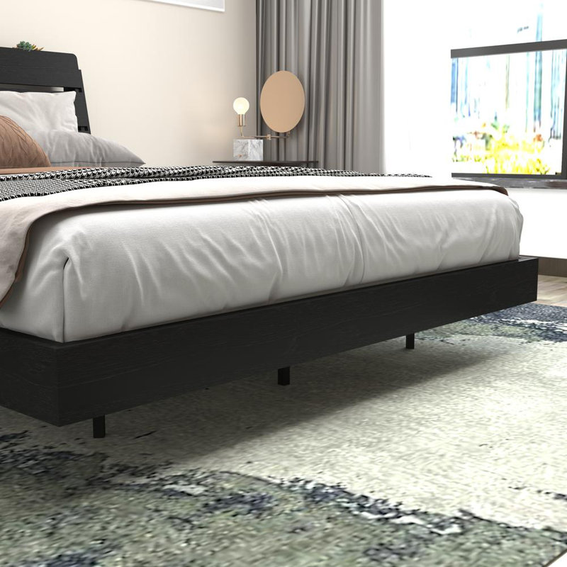 Modern Queen Bed Frame, Black