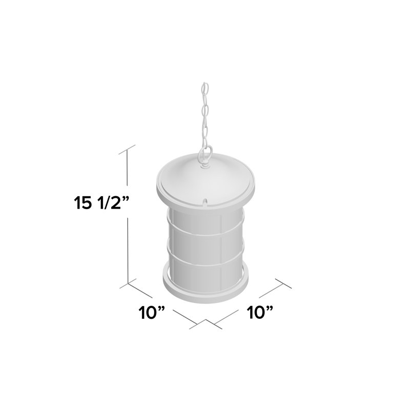 Lanterne suspendue d'extérieur à 1 ampoule H 15,5 po Autry, Bronze palladien