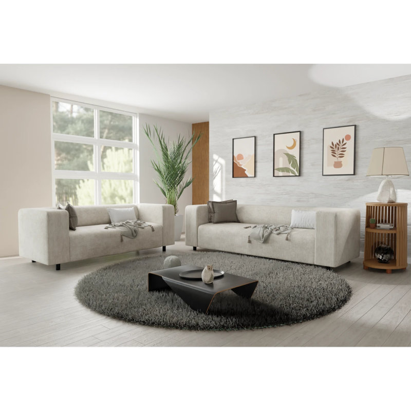 Sofie 2 - Piece Living Room Set, Beige
