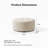 Upholstered Button Tufted Round Ottoman, Beige