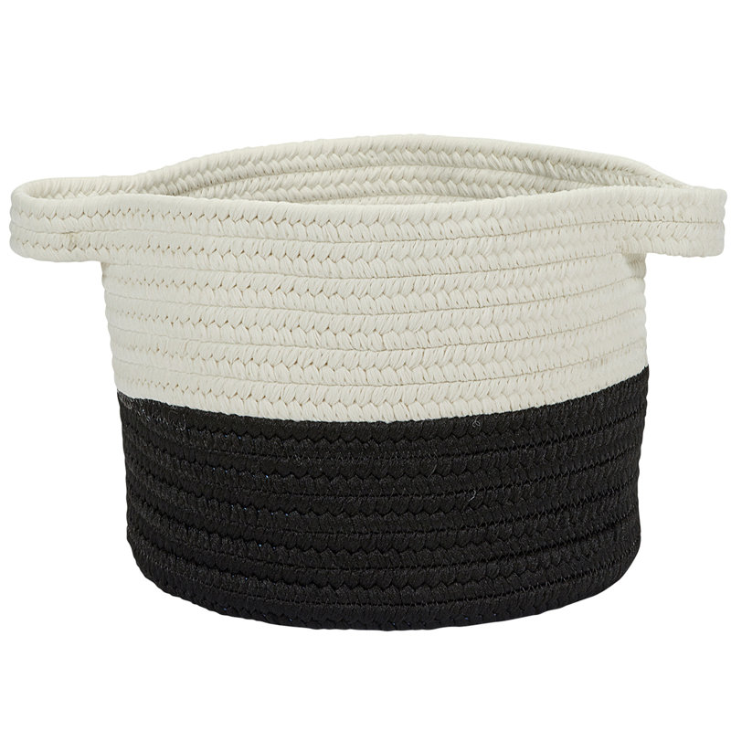 Panier en tissu Logsdon, H 9 po x l 13 po x P 13 po, Noir