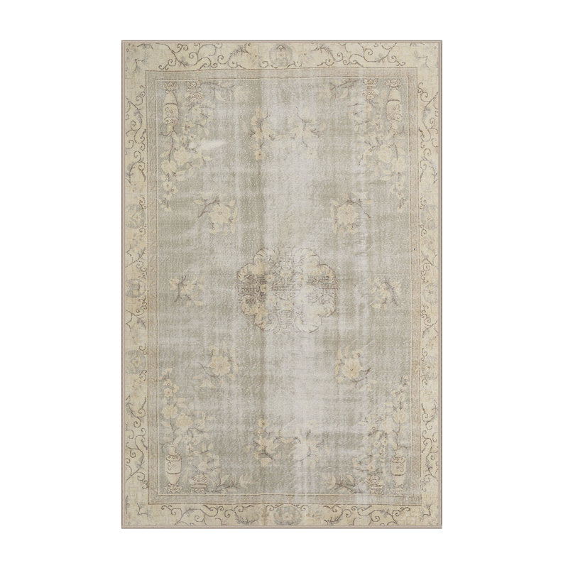 Tapis oriental gris et ivoire, Rectangle 2 pi x 4 pi